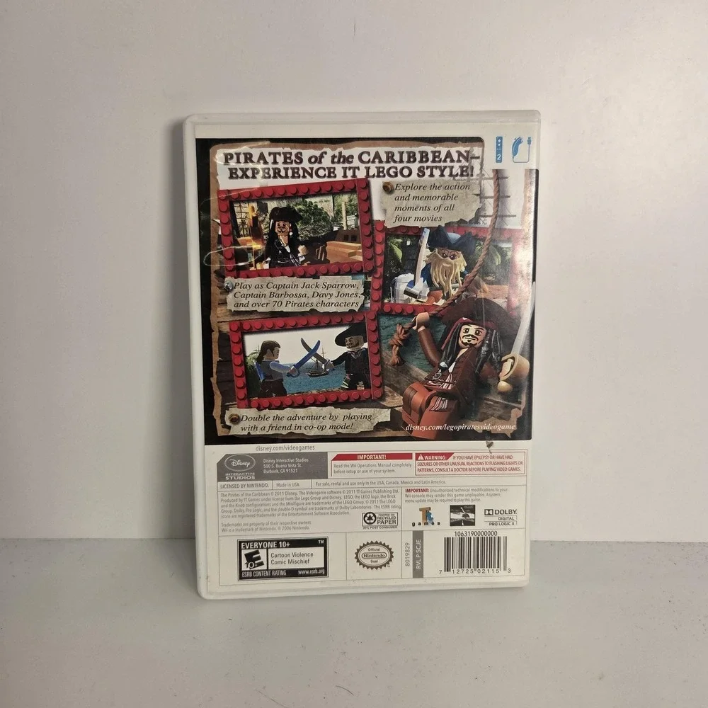 LEGO Pirates Of The Caribbean The Video Game Nintendo Wii Game CIB E10+ Disney